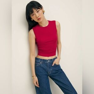 Reformation Ryland Tank Red - Size S